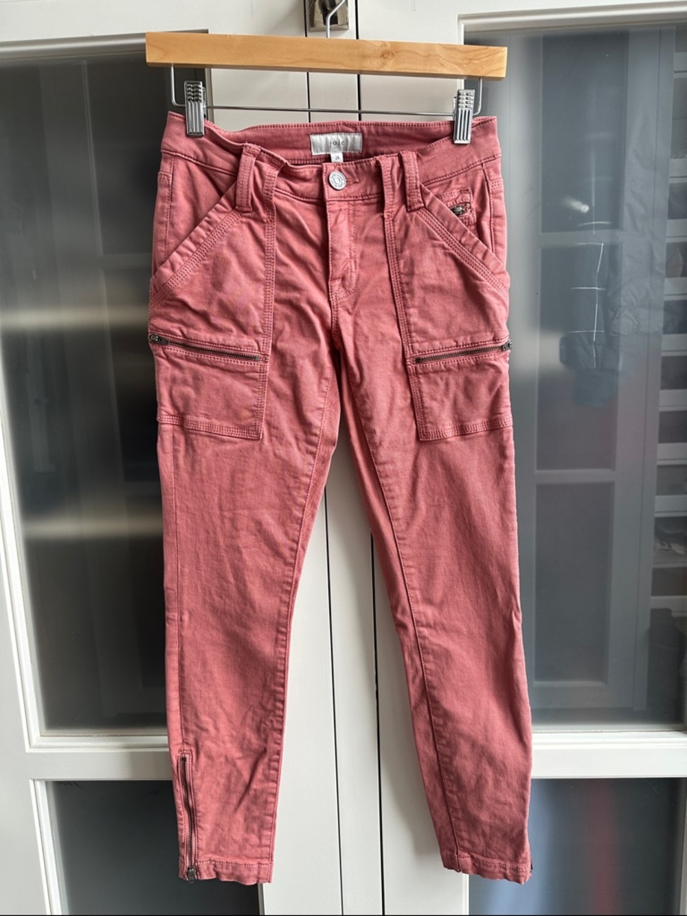 Joie Dusty Rose Cargo Crop Jeans